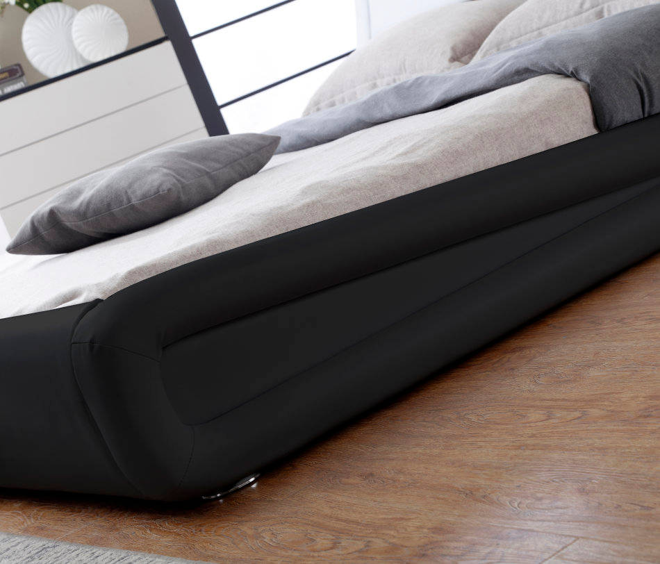 Beds Hazlo Gabriela Modern Curve Style Faux Leather Bed Base was sold